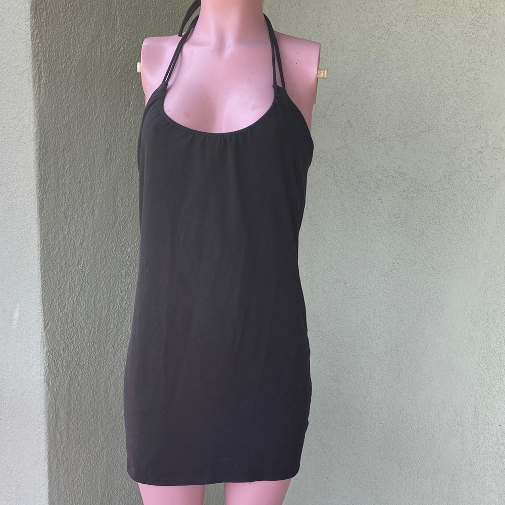 Black Halter Mini Dress